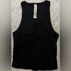 ALO Yoga Black Ribbed Tank Top